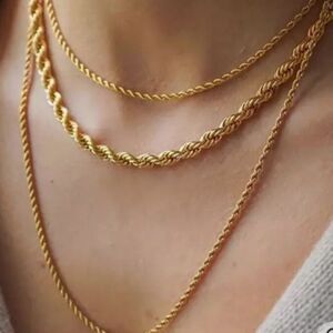 50cm gold twist chain